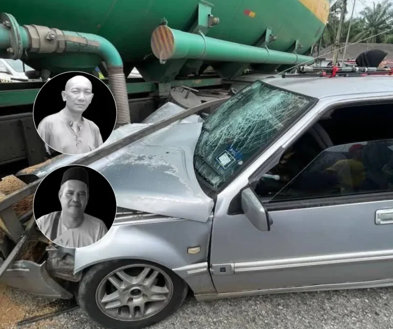 Dua sahabat warga emas maut dalam kemalangan dengan lori