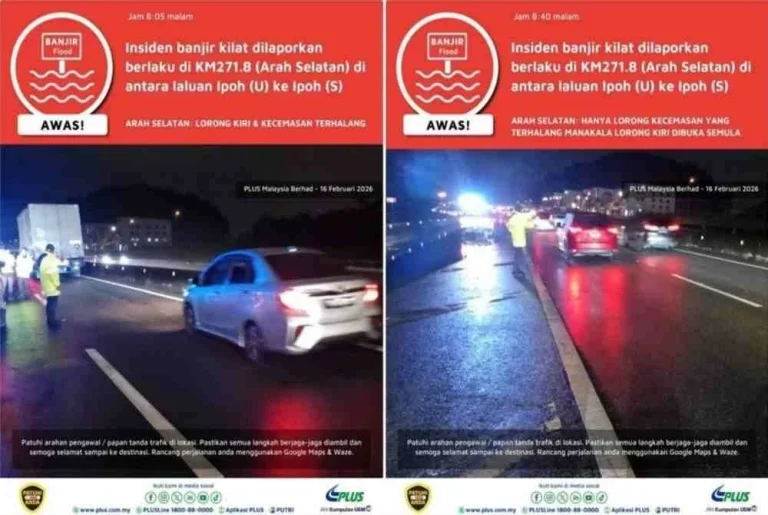 Banjir kilat di Ipoh punca trafik perlahan, kenderaan ke Pantai Timur meningkat