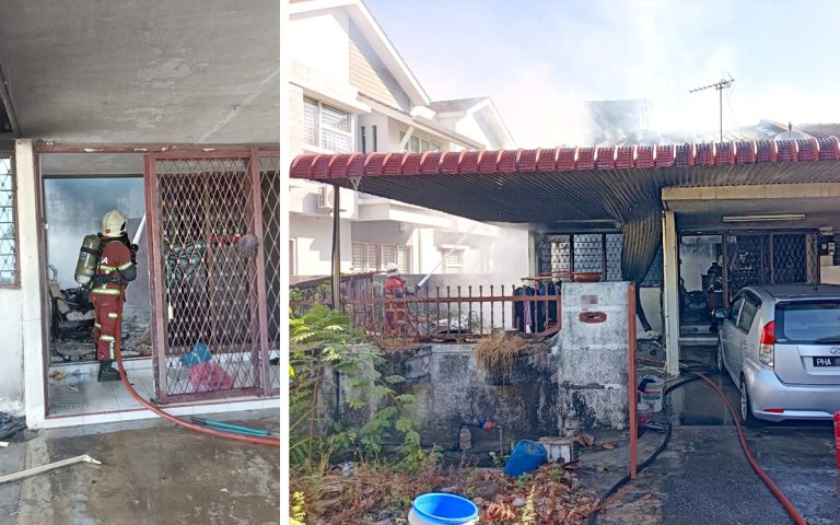 Tindakan pantas bomba selamatkan lelaki terperangkap dalam kebakaran rumah
