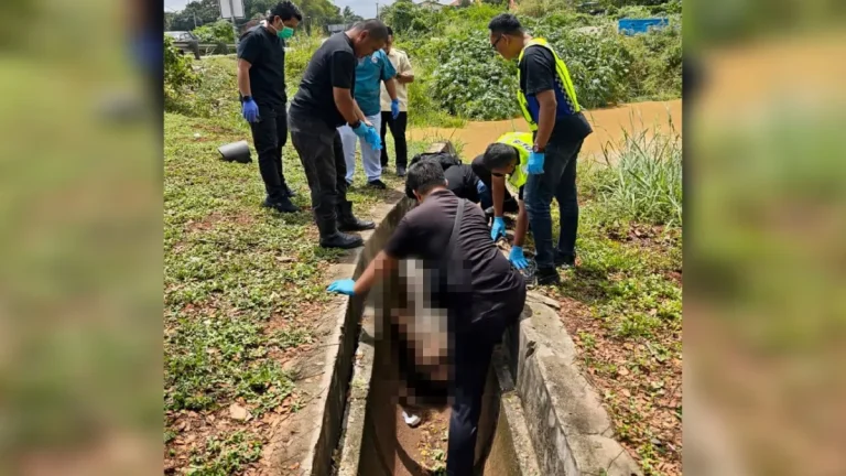 Mayat wanita tanpa identiti ditemukan dalam longkang