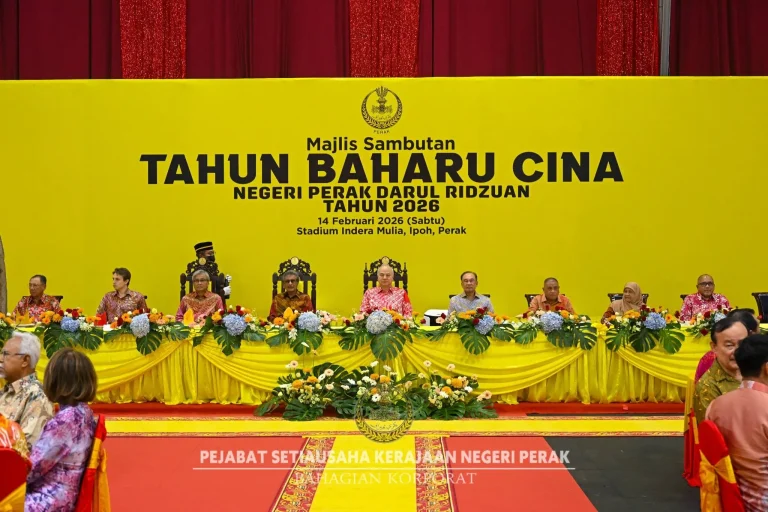 Sultan Nazrin berkenan berangkat ke Sambutan Tahun Baharu Cina peringkat negeri Perak
