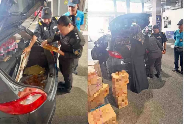 Wanita Thailand ditahan cuba seludup 51kg minyak masak dalam kereta