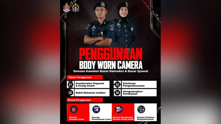 Penguat kuasa DBKL guna kamera badan kawal bazar Ramadan, Syawal