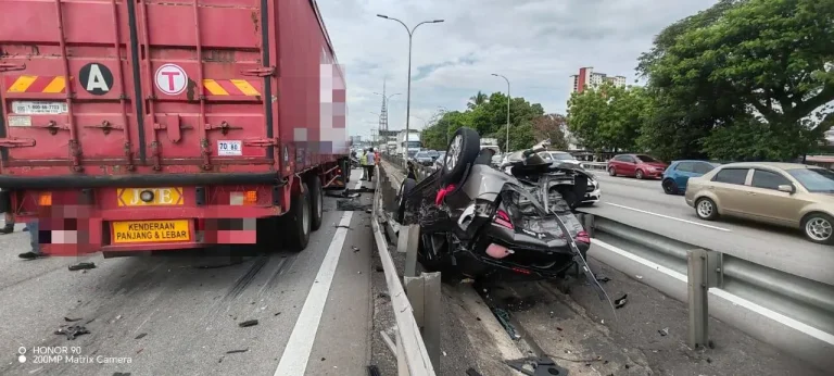 Pemandu treler rempuh tiga kenderaan ditahan positif dadah