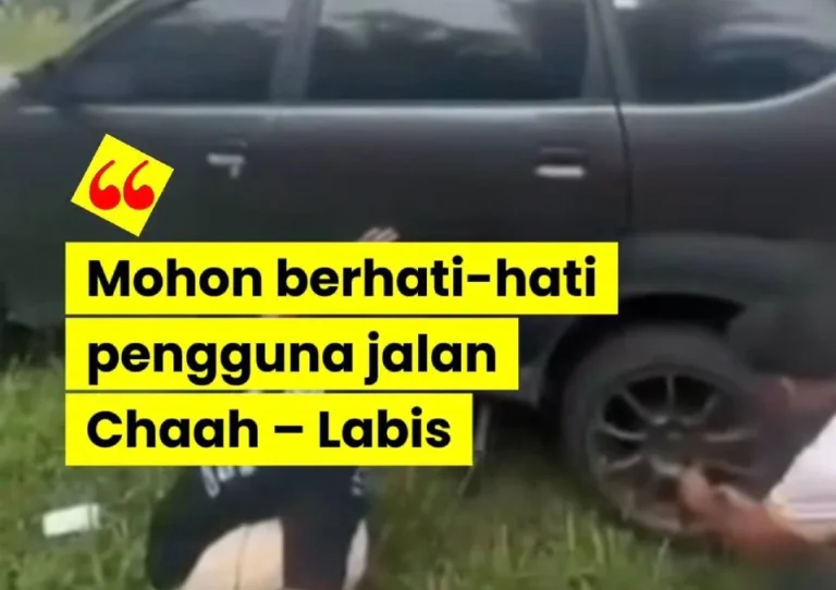 Polis siasat dakwaan objek tajam ditabur di Jalan Chaah–Labis