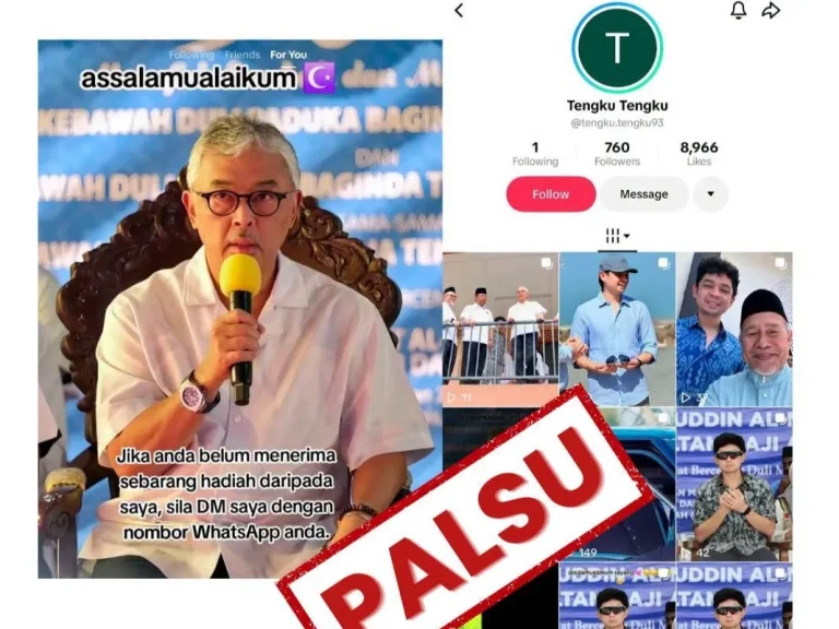 Istana Pahang nafi kewujudan akaun TikTok Sultan Pahang tawar bantuan kepada orang ramai