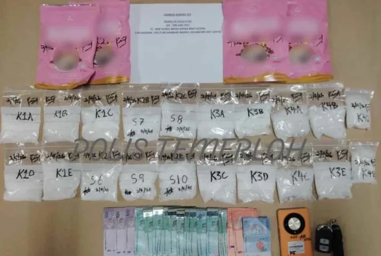 Dadah syabu lebih 1kg dirampas, polis tahan lelaki bersama Honda HRV