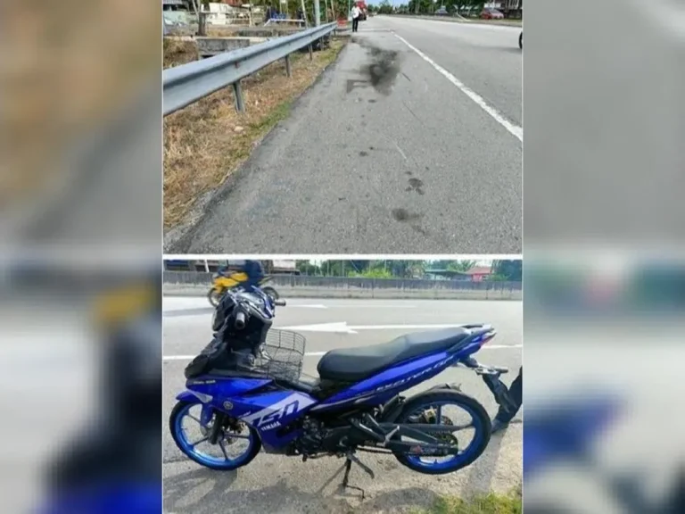 Pemuda melecur, botol petrol dibawa terbakar selepas terbabas