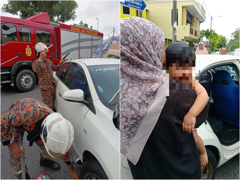 Ibu cemas, anak terkunci dalam kereta