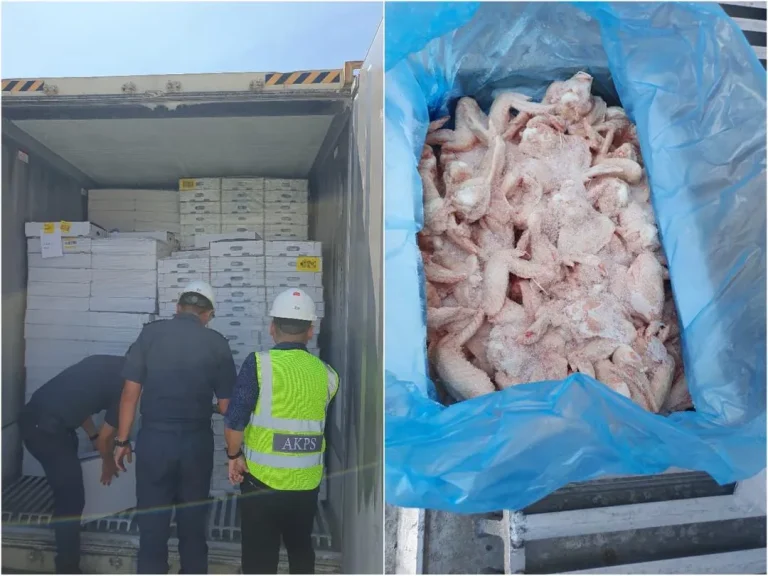 4 kontena ayam beku tak diisytihar dirampas di Sepanggar