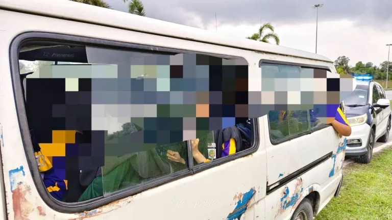 Van sekolah haram bawa lebih muatan disita JPJ
