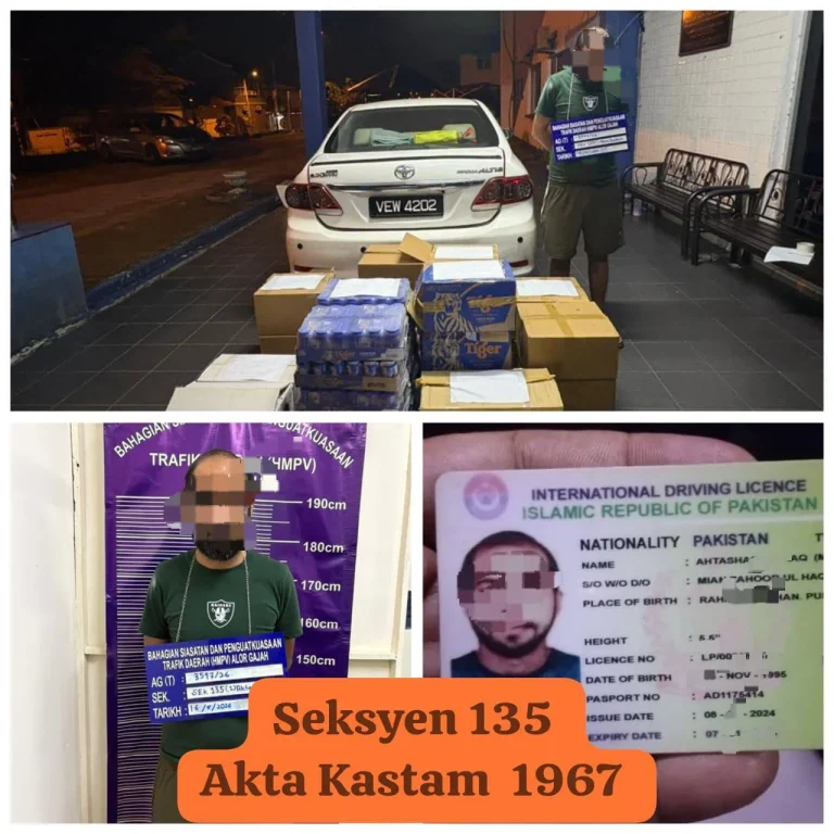Lelaki Pakistan ditahan bawa lebih 700 minuman keras dipercayai seludup