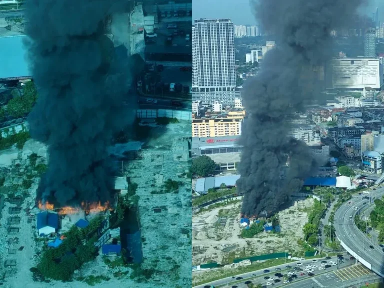 Rumah kongsi berhampiran ICC Pudu terbakar