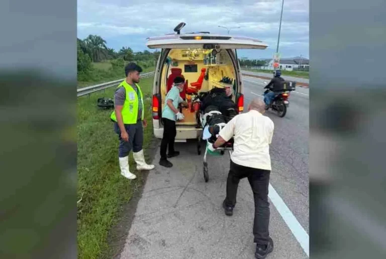 Wanita maut dirempuh motosikal ketika berjalan dengan keluarga