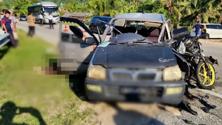 Pasangan warga emas maut nahas motosikal, kereta