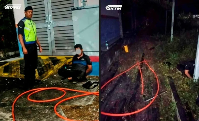 Lelaki ditahan cuba curi kabel KTMB