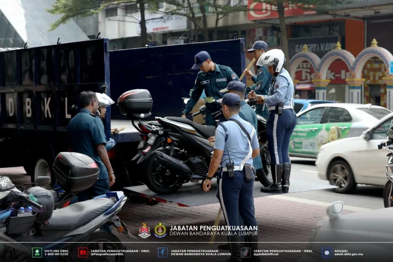 DBKL angkut lapan motosikal parkir sesuka hati