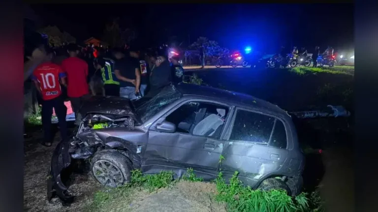 Anggota polis maut tercampak kereta dipandu terbabas